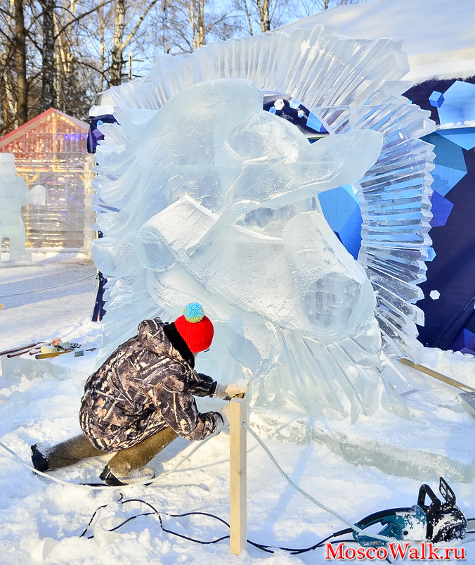 ледяные скульптуры в парке Сокольники