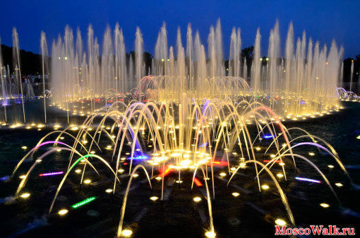 Царицыно подсветка фонтана