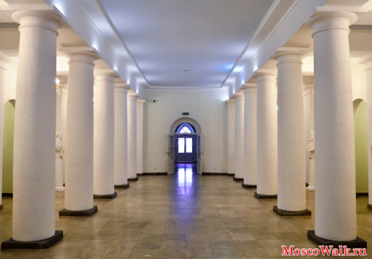 Петровский Дворец. коридор с колоннами