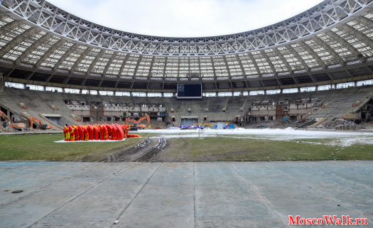 Фото реконструкция стадиона Лужники