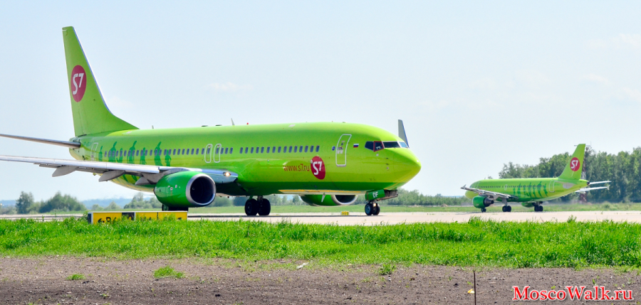 самолеты S7 в аэропорту Домодедово