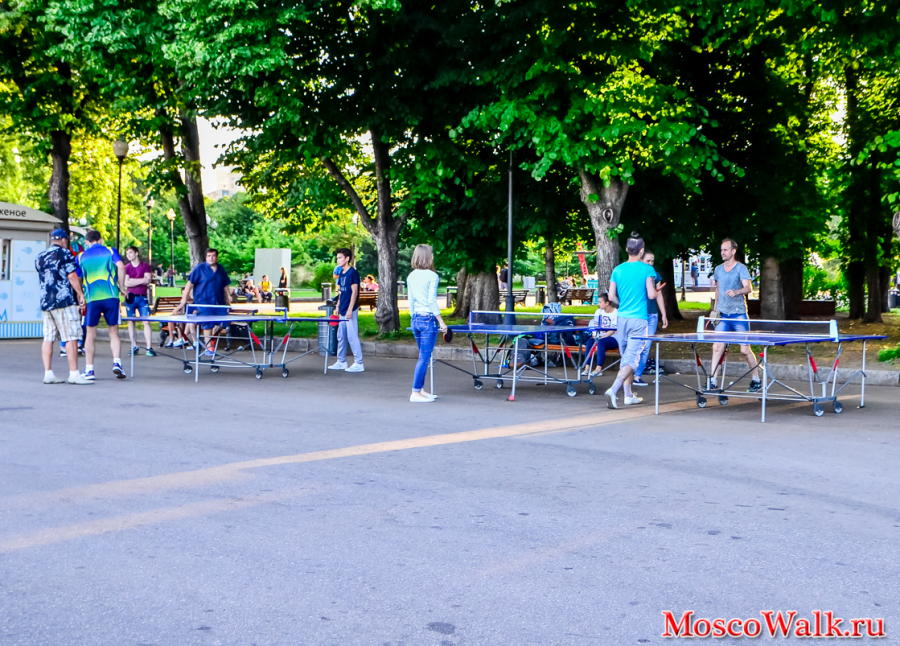 теннисные столы в парке Горького