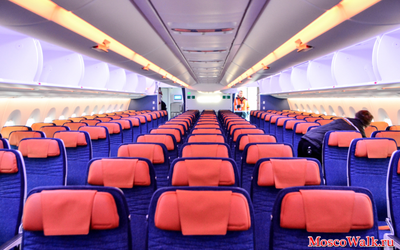 эконом класс на борту Airbus A350 Аэрофлота