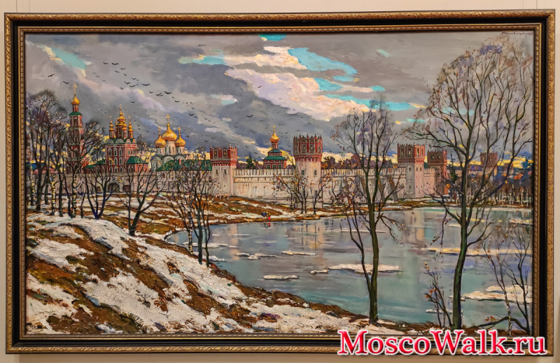 Картина Глазунова Новодевичий монастырь
