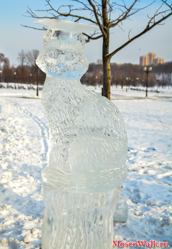 Ледяная фигура - Кот ученый