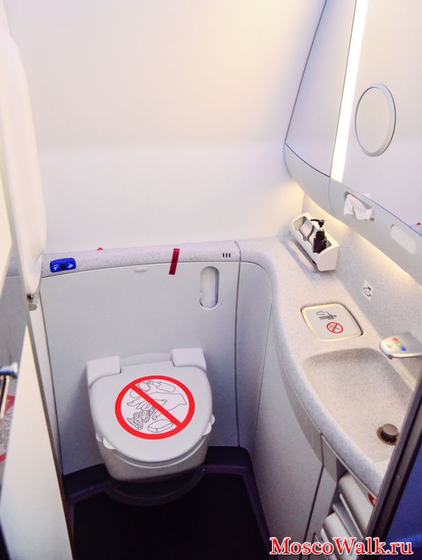 Boeing 787-9 Dreamliner туалет на борту 