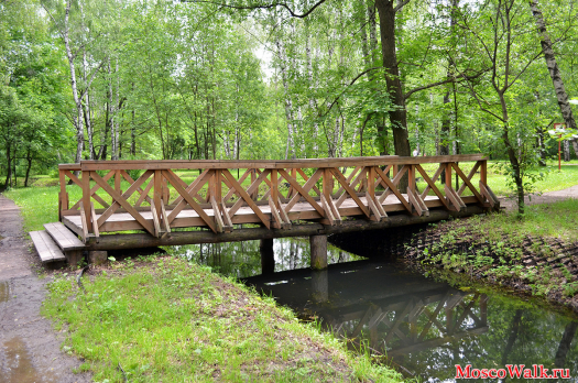Деревянный мостик через пруд