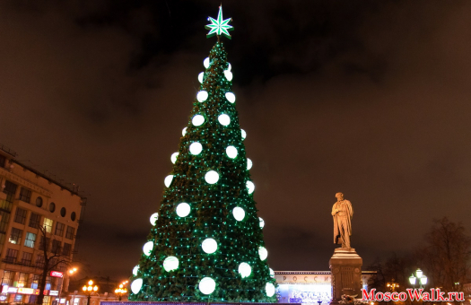 новогодняя ёлка на Пушкинской площади