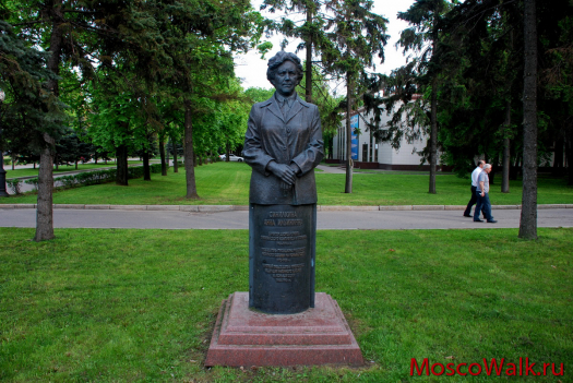 Памятник Синилкийной Анне Ильиничне, была директором дворца спорта в лужниках с 1956 по 1996 гг.