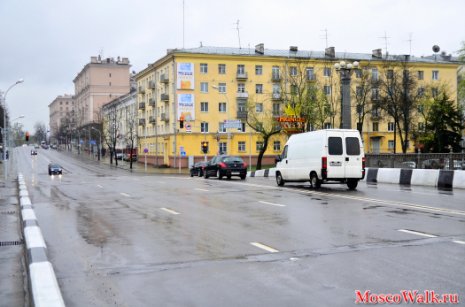тихое и спокойное движение на улицах Минска