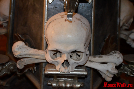 знаменитый по пиратским флагам череп с двумя костями