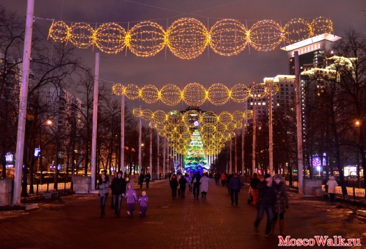 новогодние шары в парке Сокольники