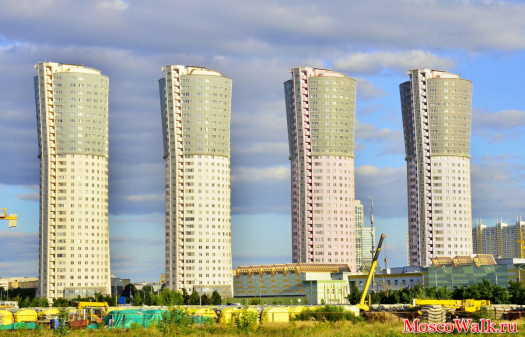 Четыре 33-этажных жилых дома на Ходынском поле
