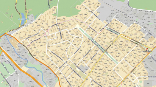 Миллионная улица на карте города