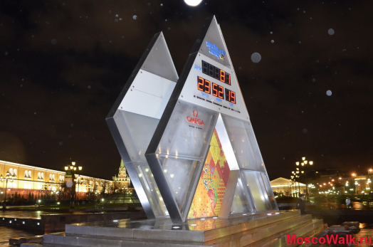 Инсталляция с обратным отсчетом времени до начала Олимпиады в Сочи 2014
