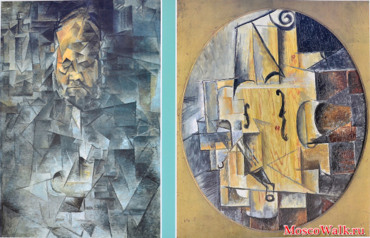 Шедевры Пабло Пикассо: Портрет А.Воллара (1909-1910гг.) и Скрипка (1912г.)
