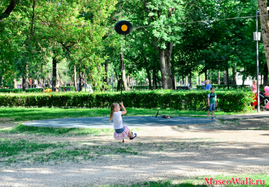 детские качели в Гончаровском парке