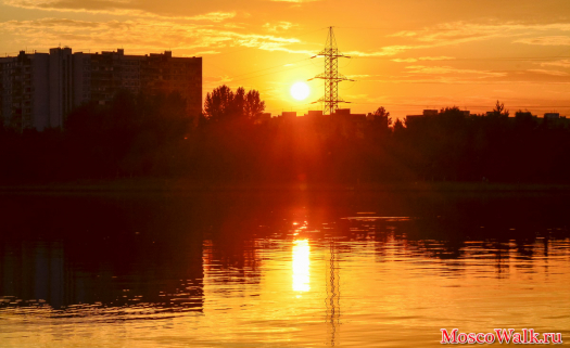 закат на Москва реке