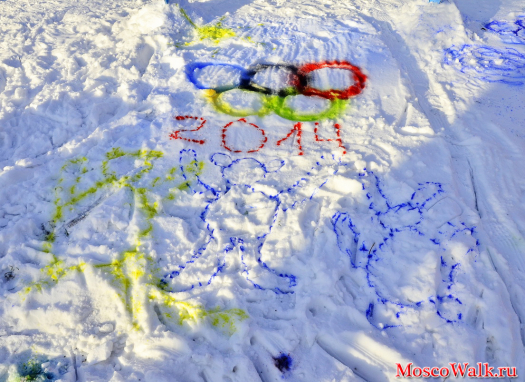 рисунок талисманы Олимпиады 2014