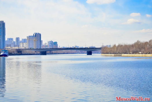 Нагатинский мост через Москва реку