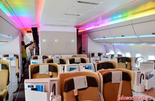 A350 освещение салона