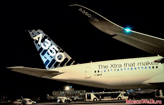 Шереметьево встретил новейший самолет Airbus A350 XWB