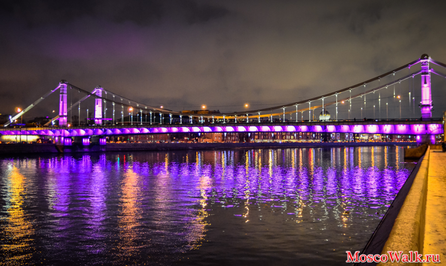 Крымский мост с подсветкой