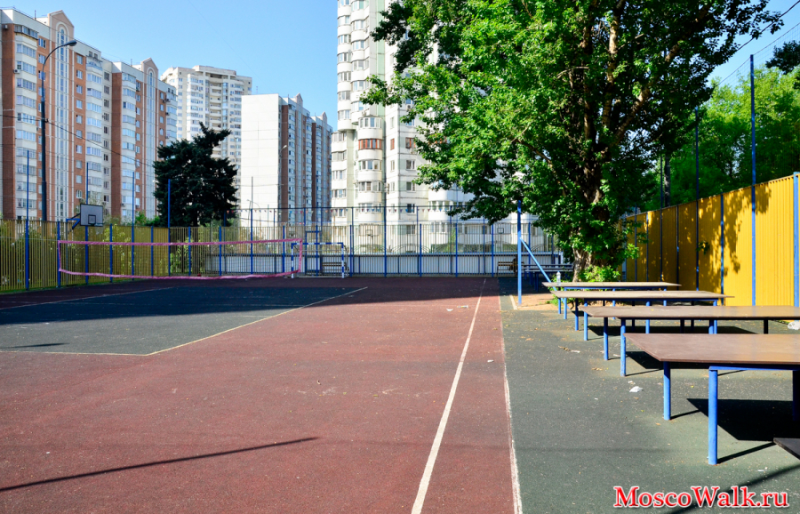 спортивная площадка в парке в Марьино
