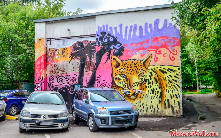 граффити Леопард