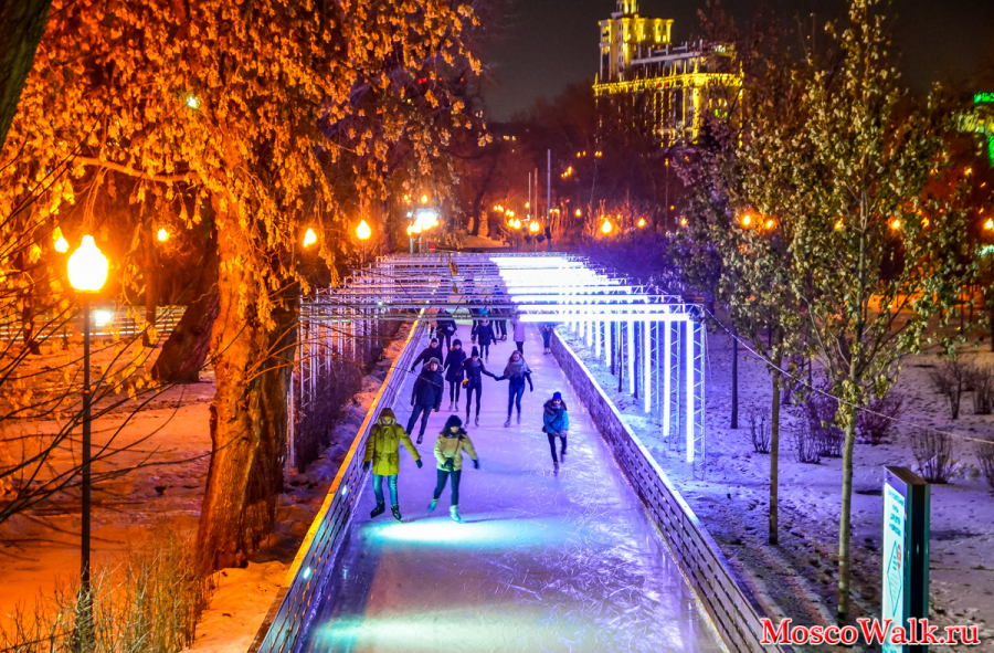 арка на катке в парке Горького