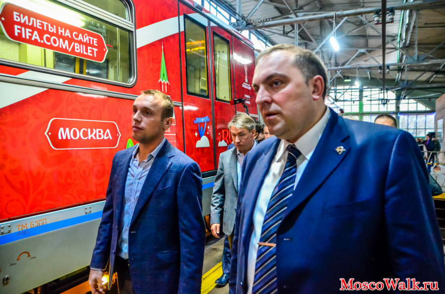 тематический поезд метро Посвящённый Кубку Конфедераций FIFA 2017