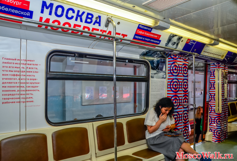 Именной поезд в метро Москва 870