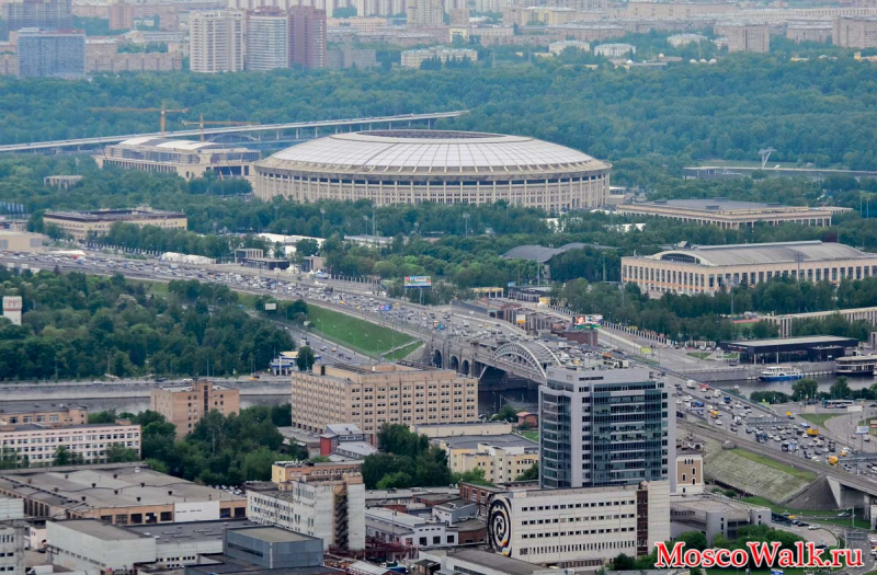 Стадион Лужники с высоты