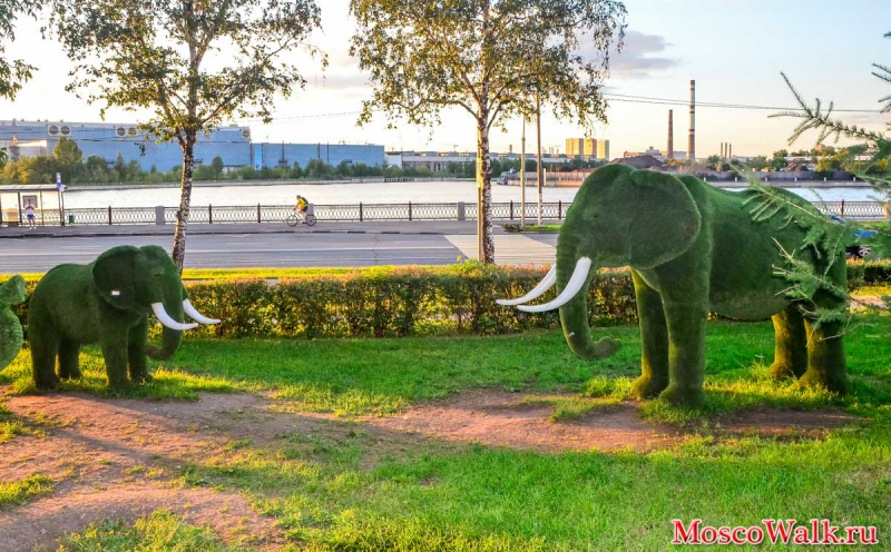 слоны на Нагатинской набережной