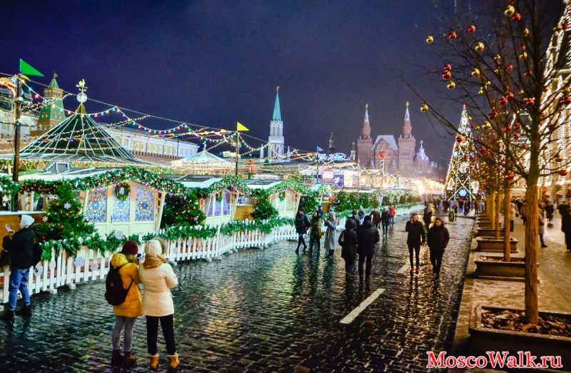прогулка по новогоднему центру Москвы