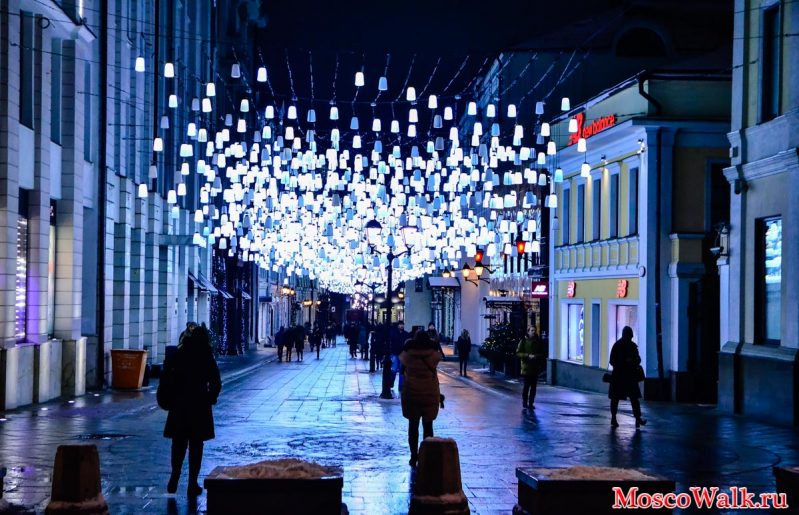 украшение улиц Москвы на Новый год
