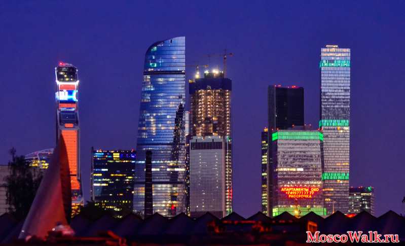 Москва сити ночью