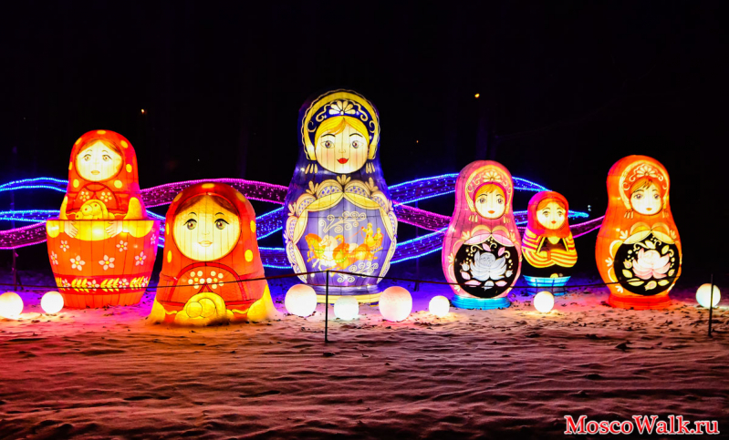 Матрёшки фестиваль китайских фонарей