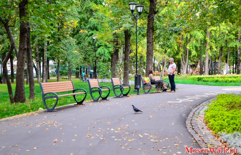 отдых в парке в центре Москвы