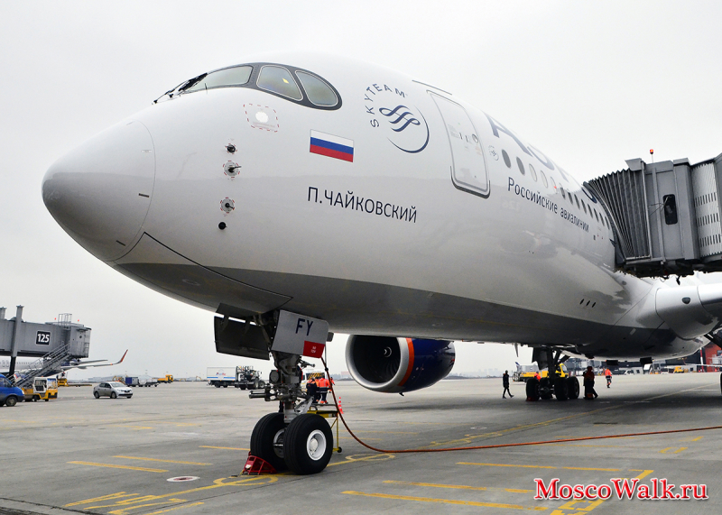 первый Airbus A350 Аэрофлота будет нести на борту имя "Петр Чайковский"