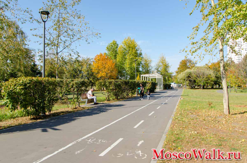 велодорожки в парке Печатники
