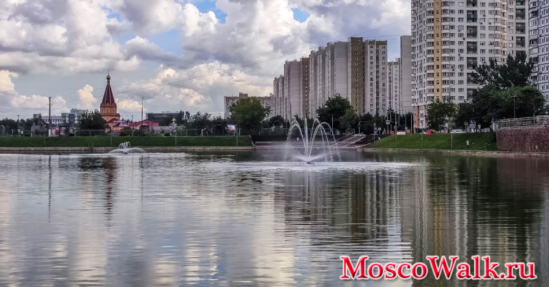 Братеевский пруд фонтан