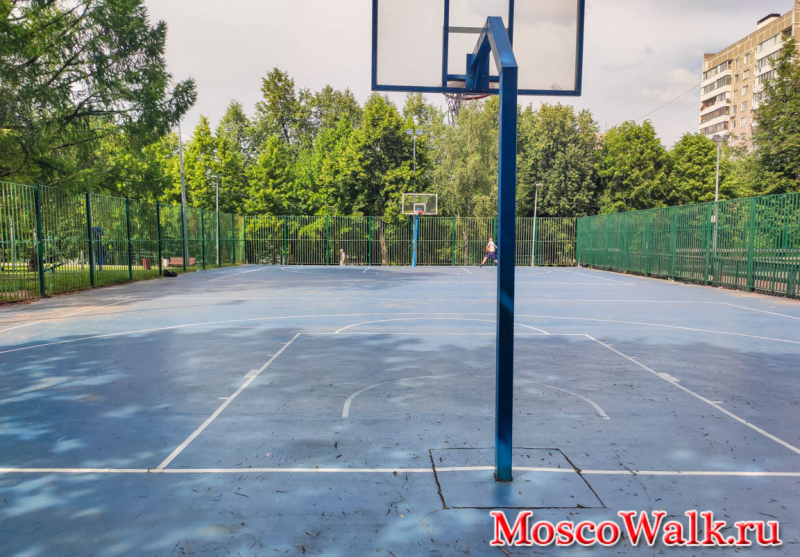 площадка для игры в баскетбол в парке Чертаново