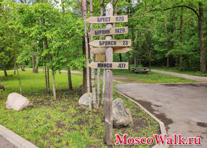 Верстовый столб-указатель расстояний до городов