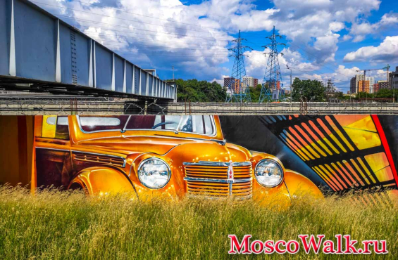 Граффити у завода Москвич