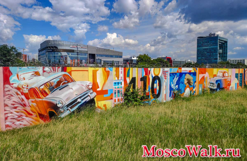 граффити автомобиля Москвич