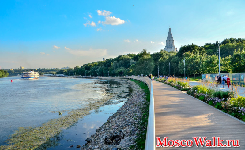 Набережная в парке Коломенское